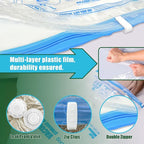 HIBAG Vacuum Storage Bags, 10 Space Saver Bags, Polyethylene (PE), Jumbo & Large Sizes, Zipper Closure, Vacuum Sealed, Ideal 