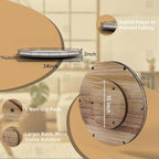 Acacia Wood 24" Lazy Susan Turntable Organizer for Table Top, Farmhouse Extra Large Round Lazy Susan for Serving Kitchen Coun