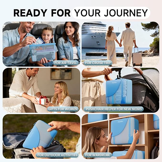 11 Set Packing Cubes for Travel, Gifts for Women Mom Kids, TSA Approved Bags for Makeup, Cosmetic,Toiletry, Suitcase Organize