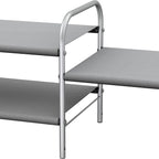 Simple Houseware 2-Tier Shoe Rack Storage Organizer, Grey