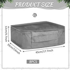 Silkfly 8 Pcs XL Packing Cube for Travel Luggage Organizer Suitcase High Capacity Large Packing Bag Bulk Reusable Mesh Travel