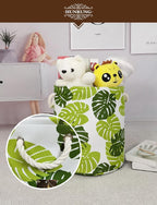 HUNRUNG Laundry Hamper,Large Canvas Fabric Lightweight Storage Basket Toy Organizer Dirty Clothes Collapsible Waterproof for 