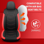 Car Seat Covers Full Set,Leather Seat Covers,Breathable and Sporty Car Seat Cover,Universal Fit Anti-Slip Seat Covers for SUV