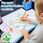 Kids Travel Tray for Toddler Carseat, Road Trip Activities Essentials for Toddler, Kids Lap Desk Tray with Tablet Holder Stand ＆ Dry Erase Board (Whale)