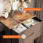 AODK Dresser for Bedroom Nightstand Small Dressers Chest of Drawers End Table for Living Room, Closet Dresser with 3 Storage 