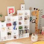 6 Cube Storage Organizer,Wooden 6-Tier Open Shelf Bookshelf,Versatile Storage Cubes for Living Room，Bedroom,Home Office, (Whi