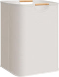 STORAGE MANIAC 1-Pack Large Laundry Hamper, 100L (26.4 Gal) Collapsible Laundry Basket with Bamboo Handles, Freestanding Wate