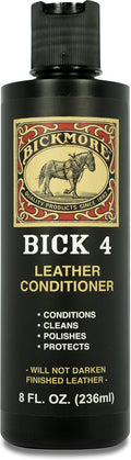 Bickmore Bick 4 Leather Conditioner 8 oz - Cleaner & Conditioner - Restore Polish & Protect All Smooth Finished Leathers