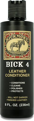 Bickmore Bick 4 Leather Conditioner 8 oz - Cleaner & Conditioner - Restore Polish & Protect All Smooth Finished Leathers