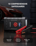 AstroAl A30 Jump Starter with Air Compressor, 4000A &150PSI Portable Car Battery Jump Starter (10.0 Gas/8.0LDiesel) with