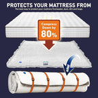 Mattress Vacuum Storage Bag for Memory Foam, Latex and Hybrid Mattress, Easy Moving and Storage (Full/Queen Size)