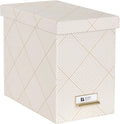 Bigso John Fiberboard Label Frame Desktop File Storage Box - Document Organizer for Important Paperwork - Durable Hanging Fil
