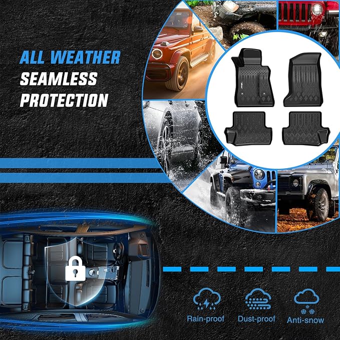 Nilight TPE Floor Mats for Chevy Chevrolet Camaro 2016 2017 2018 2019 2020 2021 2022 2023 2024 All Weather Custom Fit Heavy Duty Floor Liners
