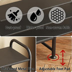 INGIORDAR Shoe Rack 2 Tier Long Storage Organizer Wide Metal Shoe Shelf for Closet Entryway Black