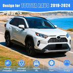 ZATOOTO Car Window Shades for Toyota RAV4 2019-2024, Custom Fit Suede Car Window Covers for 100% UV & Privacy Protection, Heat Insulation, 4 Packs Side Window Sun Shade for Family Travel, Baby, Pets