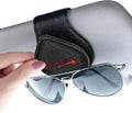 for MLB Atlanta Braves Car Visor Sunglass Holder - Black Leather Eyeglass Case with Team Logo, Clip-On Sun Visor Organizer for Auto Interior, Atlanta Braves Gifts