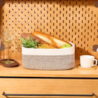 MiniArk Small Storage Baskets for Organizing | Closet Organizer Bins | Shelf Toy Basket | Woven Rope Baskets | Cube Decorativ