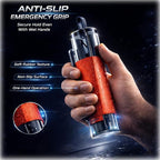 Car Window Breaker & Seatbelt Cutter, Japan-Seki Vacuum Heat-Treated Stainless Steel Spring Loaded Safety Hammer, Underwater 