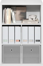 Furinno Cubicle Book Shelf, 5-Cube Bookshelf, Extra Thick Frame Cube Storage Organizer Bookcase with Closed Back, 15.3 x 29.9
