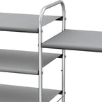 Simple Houseware 3-Tier Shoe Rack Storage Organizer, Grey – Space-Saving Shoe Shelf, Holds 9–16 Pairs, Sturdy Metal Frame, Ea