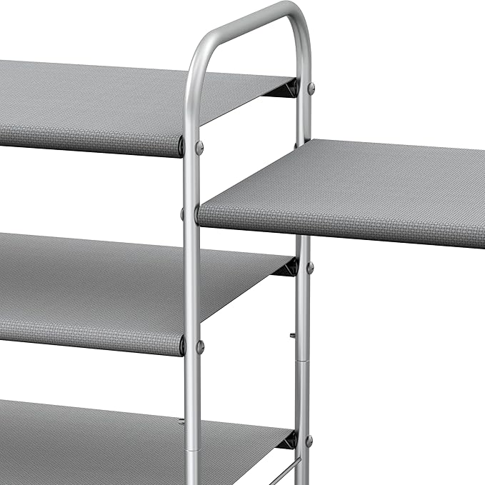 Simple Houseware 3-Tier Shoe Rack Storage Organizer, Grey – Space-Saving Shoe Shelf, Holds 9–16 Pairs, Sturdy Metal Frame, Ea
