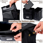 Creathing Car Trash Can [Touring Edition] - Removable Liner - 100% Leakproof, Odor Control Lid, Hanging Garbage Bin for SUV, Truck, Car (2 Gal, Black)