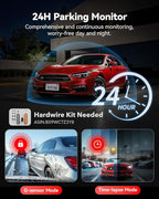 REDTIGER 4K Dash Cam Front and Rear, STARVIS 2 Sensor, 64GB Card Included, 4K/2.5K+1080P Dual Dash Camera for Cars Built-in W