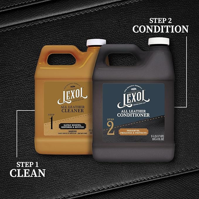 Lexol Deep Leather Conditioner, Use on Car Leather Upholstery, Shoes, Boots, Furniture and Other Leather Accessories, 101.4 F