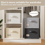 2 Pack Shoe Organizer for Closet, Fits 16-32 Pairs Fabric Shoe Storage Bins Large Shoe Box Storage Containers with Bottom Sup