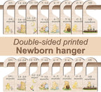 8Pcs Winnie Baby Closet Dividers, Double-Sided Wooden Baby Clothes Organizer for Classic Pooh Wardrobe