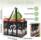 Reusable Grocery Bags Heavy Duty Shopping Bags Foldable Large Tote Bags with Long Handles & Hard Bottom