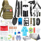 Survival Kit, First Aid Kit Survival Gear and Supplies Emergency Kit with Bug Out Bag Tactical Military Grade Molle IFAK for 