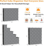 C&AHOME Cube Storage Organizer, 20-Cube Storage Shelving with Doors, Modular Book Shelf, Plastic Shelves Organizing Units, Id