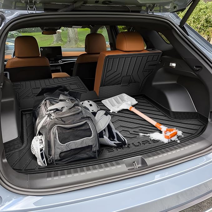 KUST Floor Mats Cargo Mat for Honda Prologue & Chevy Blazer EV 2024-2025 2026, All Weather Rear Trunk Liner with Backrest Mat for Prologue Accessories TPE Rubber High Edge