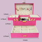 Dajasan Jewelry Organizer Box, Large Jewelry Boxes for Women Girls, Space-Saving 3 Layers Jewelry Storage Case with Drawer, G