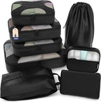 Shacke Packing Cubes for Travel 8 Set - Premium Luggage Organizer Bags - Versatile Travel Organizer for Women and Men - Optim