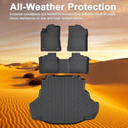 TPE Floor Mats for 2013-2018 Toyota Avalon All Weather Car Floor Liners Fit Toyota Avalon Accessories Black