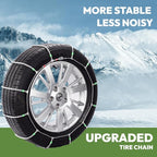 Snow Chains for Car and SUV,Cable Tire Chain,Compatible with Tire Width 195 205 215 225 235 235 MM - Set of 2