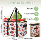 Reusable Grocery Bags Heavy Duty Shopping Bags Foldable Large Tote Bags with Long Handles & Hard Bottom