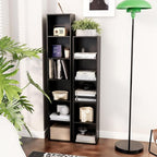 Book Shelf, 6-Tier Bookcase, Wooden Open Cube Storage Organize, 9.3 x 11.8 x 62.4 inches Bookshelf for Living Room, Bedroom, 