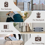 U+U 8 Set Compression Packing Cubes - Ultralight Travel Organizers with Laundry Bag and Cosmetic Bag, Space-Saving Suitcase O