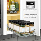 LYNK PROFESSIONAL® Pull Out Spice Organization for Cabinets - 6-3/8 inch Wide – Spice Rack for Inside Cabinets, Slide Out Spi