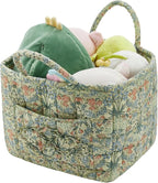 Boho Fabric Storage Basket, Large Capacity Laundry Basket, 12.2'' x 10.23'' x 10.23'' Collapsible Laundry Hamper with Easy Ca