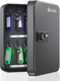 Uniclife 20 Position Key Cabinet with Combination Lock Resettable Black Digital Security Storage Box Steel Key Organizer with
