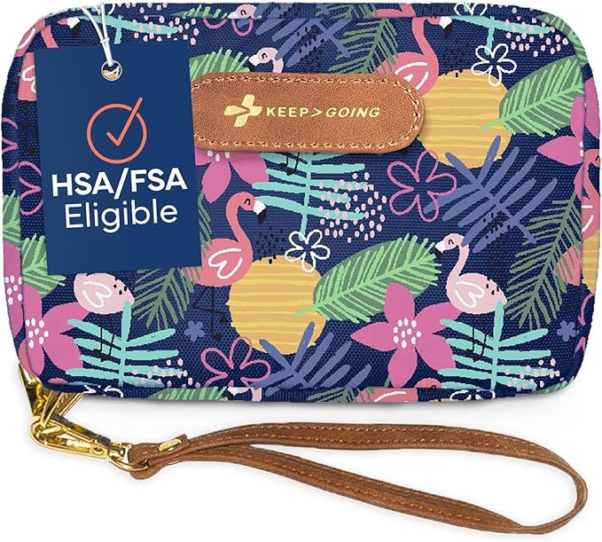 KeepGoing Travel First Aid Kit for Kids – 130 Pc. for Car, Home, Purse, Diaper Bag & Backpack with Latex-Free Bandages - Mini