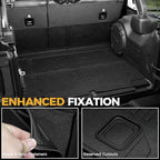 Floor Mats for Jeep Wrangler JL Gas 2018-2025 2026, All Weather Floor Mats Trunk Cargo Liner and Door Sill Guards Accessories (Fit 4-Door Unlimitied)
