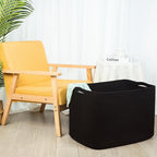 MINTWOOD Design 112L Extra Large Blanket Basket Holder Living Room, 25"x17"x16" Rectangle Rope Woven Storage Basket with Hand