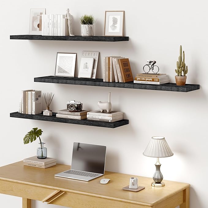 Vivelove 48 Inches Floating Shelves Wall Mounted, 10" Deep Wall Shelves for Bedroom, Bathroom, Living Room, Kitchen, Office, 