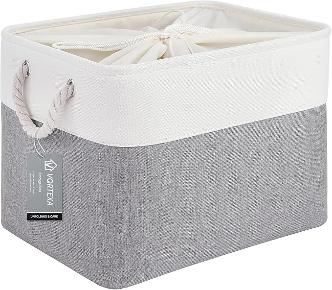 Large Storage Baskets- 16x12x12 inch Storage Bins for Shelves and Closet Organizing, Foldable Fabric Bin for Home Organizatio