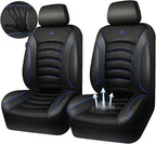 CAR PASS Comfortable 3D Foam Mesh Leather Car Seat Covers Front, Air Cool Mesh Breathable Front Seat Covers for Car, Universa